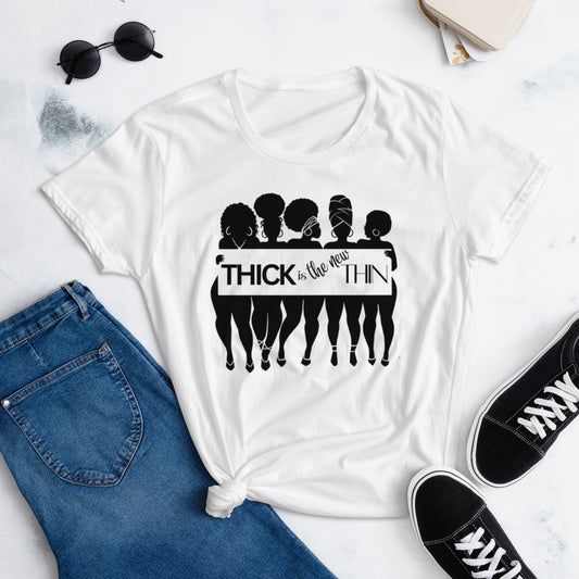 F - Thick Is The New Thin White Ladies Fit
